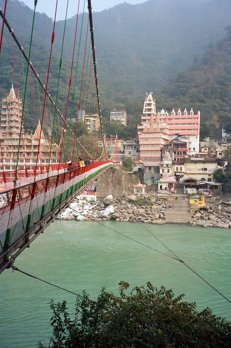 One of the footbridges (also used by cows, scooters) that spans across the ganges river.