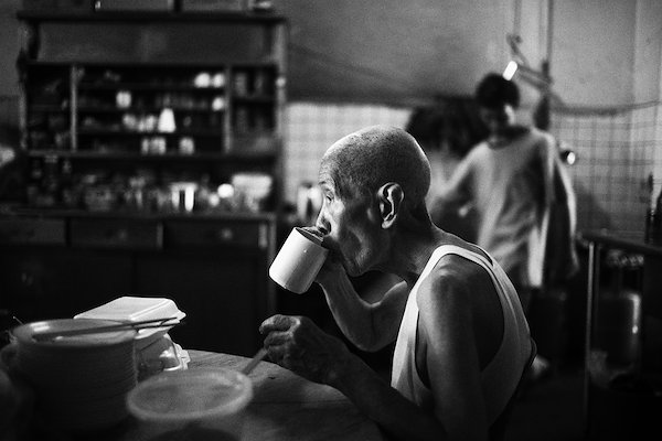 elder shi having a cup of his own caffeinated goodness.