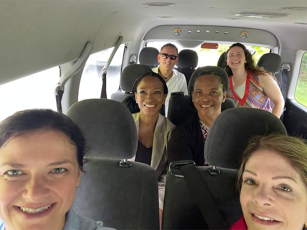 Dr. Heidi McLaughlin, front left, was part of a group of educators who visited Dominica earlier this year.