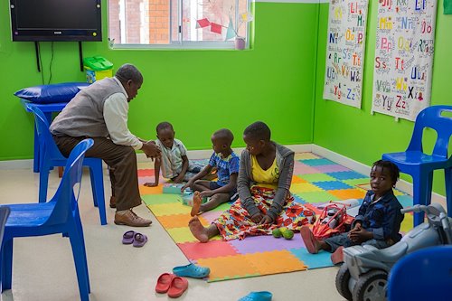 Our playroom team loves spending time with the kids.