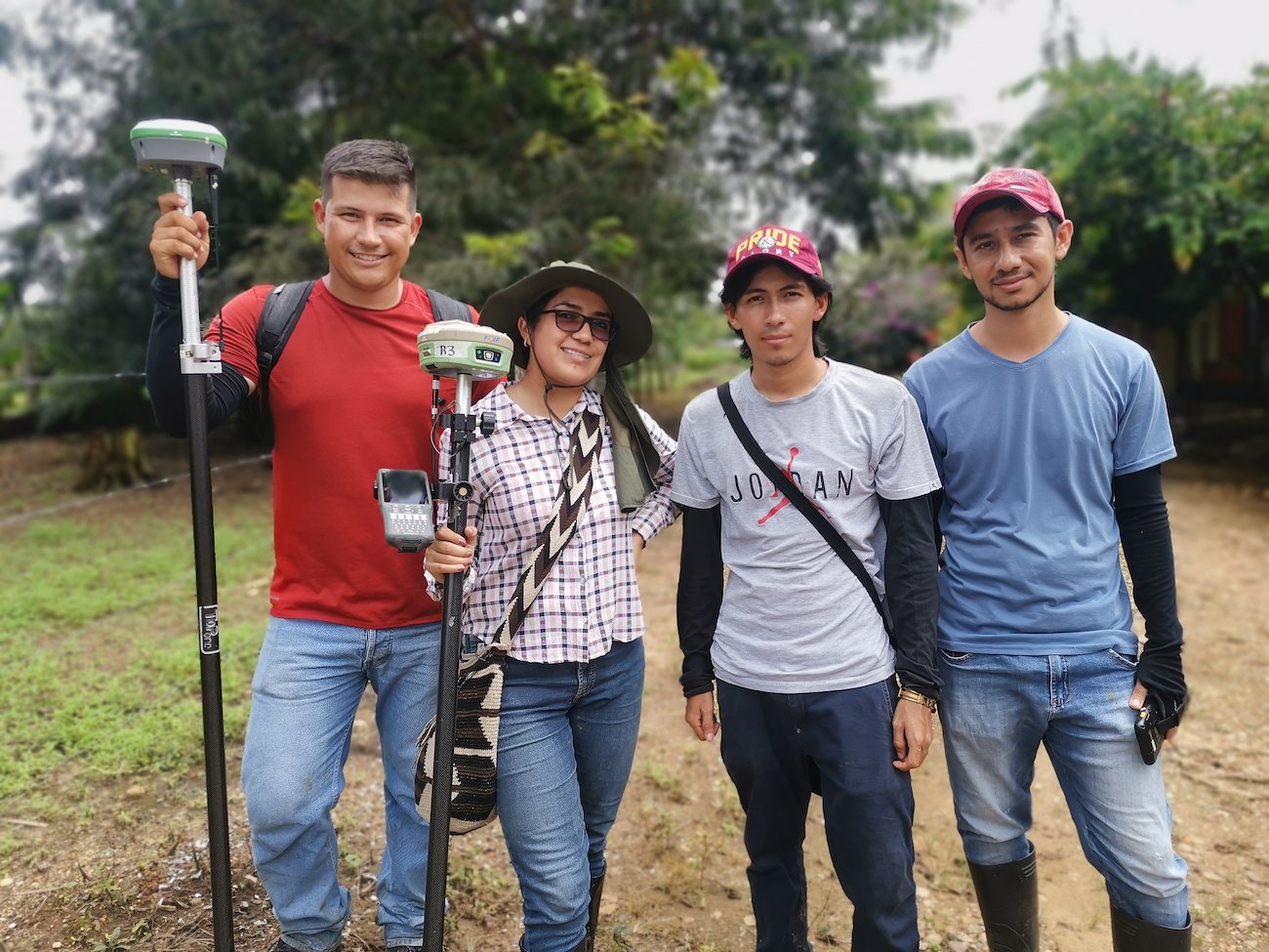 At work, Leany is nearly always surrounded by men who work in land surveying.