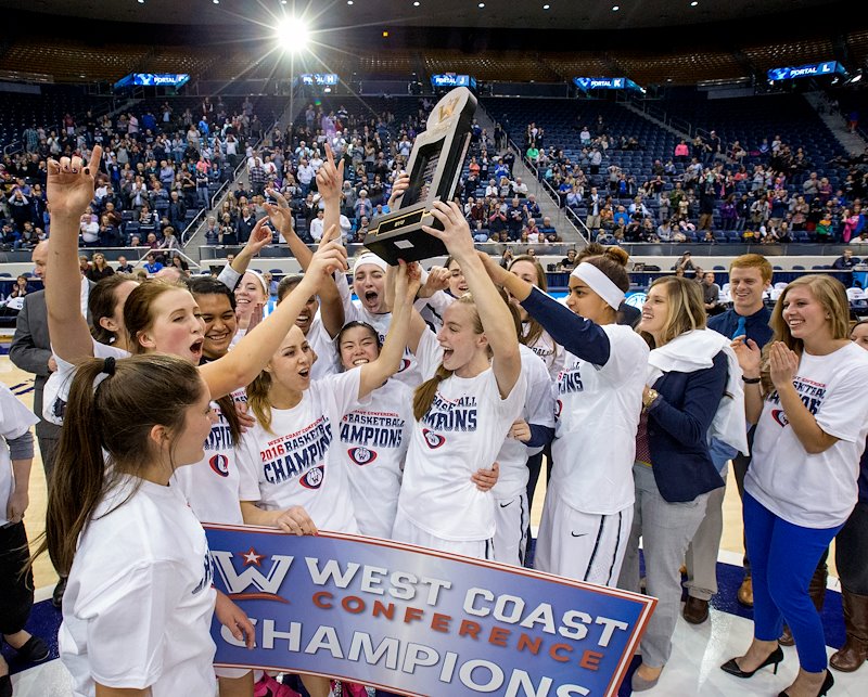 Women's basketball team wins the WCC Conference Championship - Photo by Mark A. Philbrick/BYU