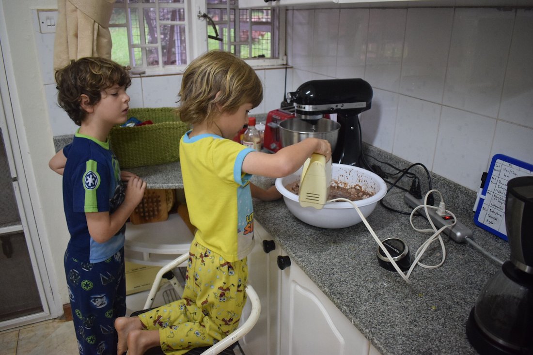 Asa made his own cake. Sort of.