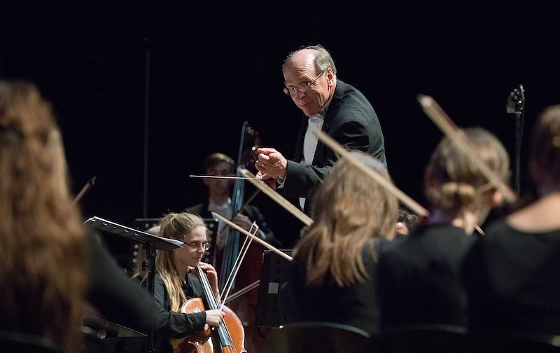 The BYU Chamber Orchestra performs a benefit concert with Tim Pavino. Photo by Jaren Wilkey/BYU