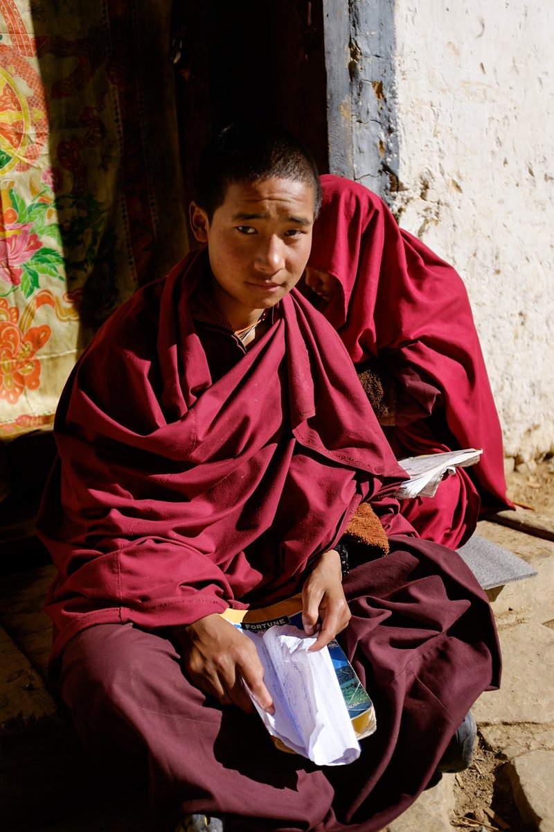 A monk studying for an upcoming exam