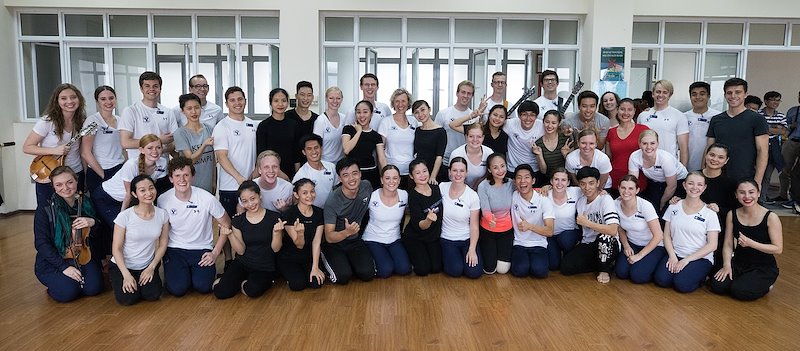 Group photo with students from the Hanoi Academy of Theatre &amp; Cinema. Photo by Jaren Wilkey/BYU