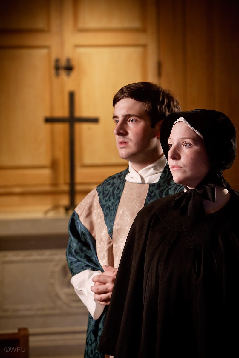 Michael Whatley and Abby Suggs star in the University Theatre production of the Pulitzer Prize-winning play, "Doubt."