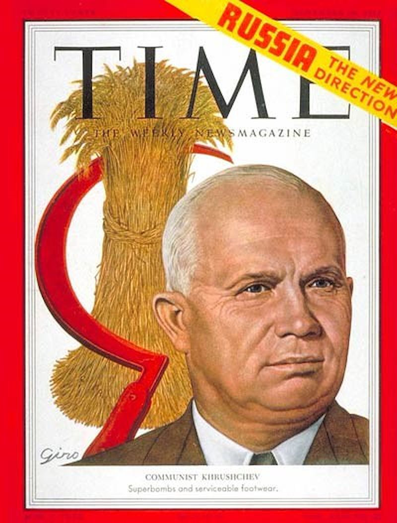 Nikita Khrushchev (Image in the public domain: https://commons.wikimedia.org/wiki/File:Nikita_Khrushchev-TIME-1953.jpg)