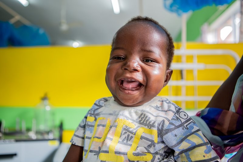 Baby Grace's smile is wonderful - even without teeth!