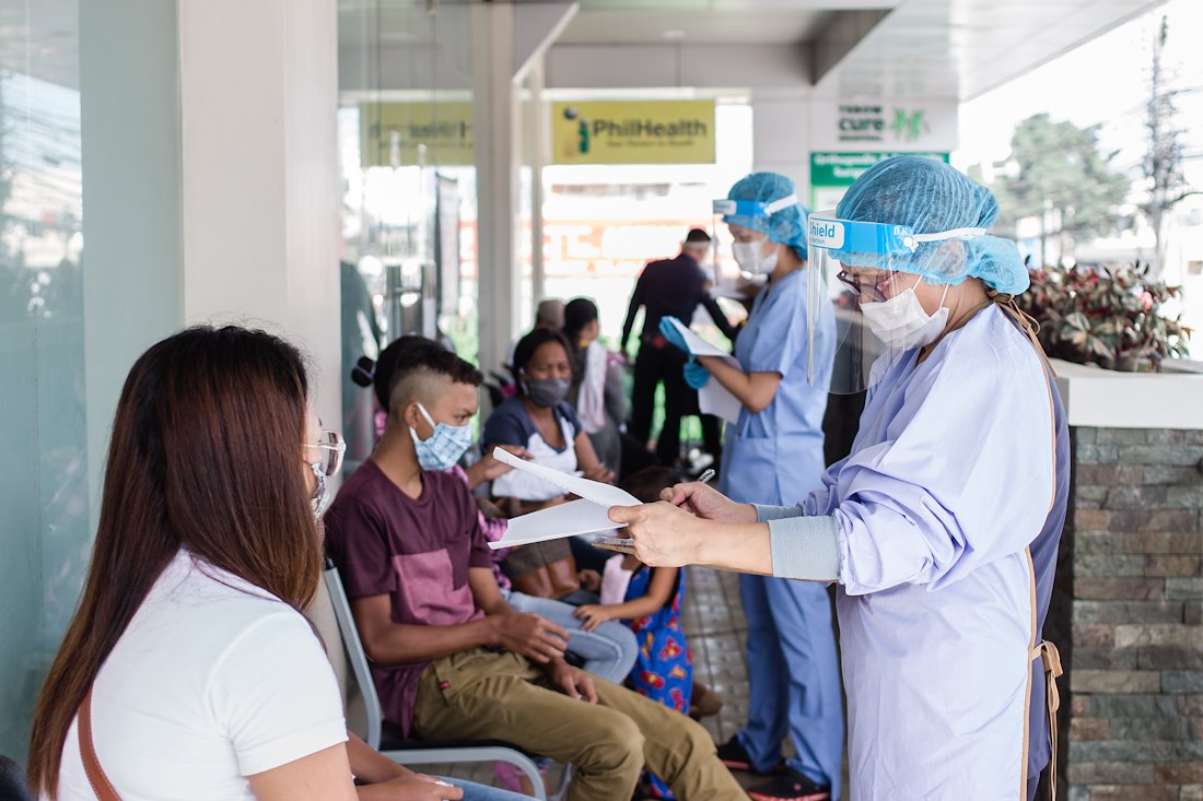 As part of our protocol to combat the spread of COVID-19, our nurses triage the patients before they get checked into the hospital.