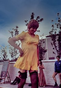 Ships beauty pageant - never sure where the female clothes came from.
