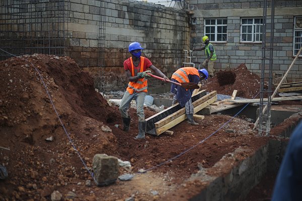 Construction is ongoing at CURE Kenya.