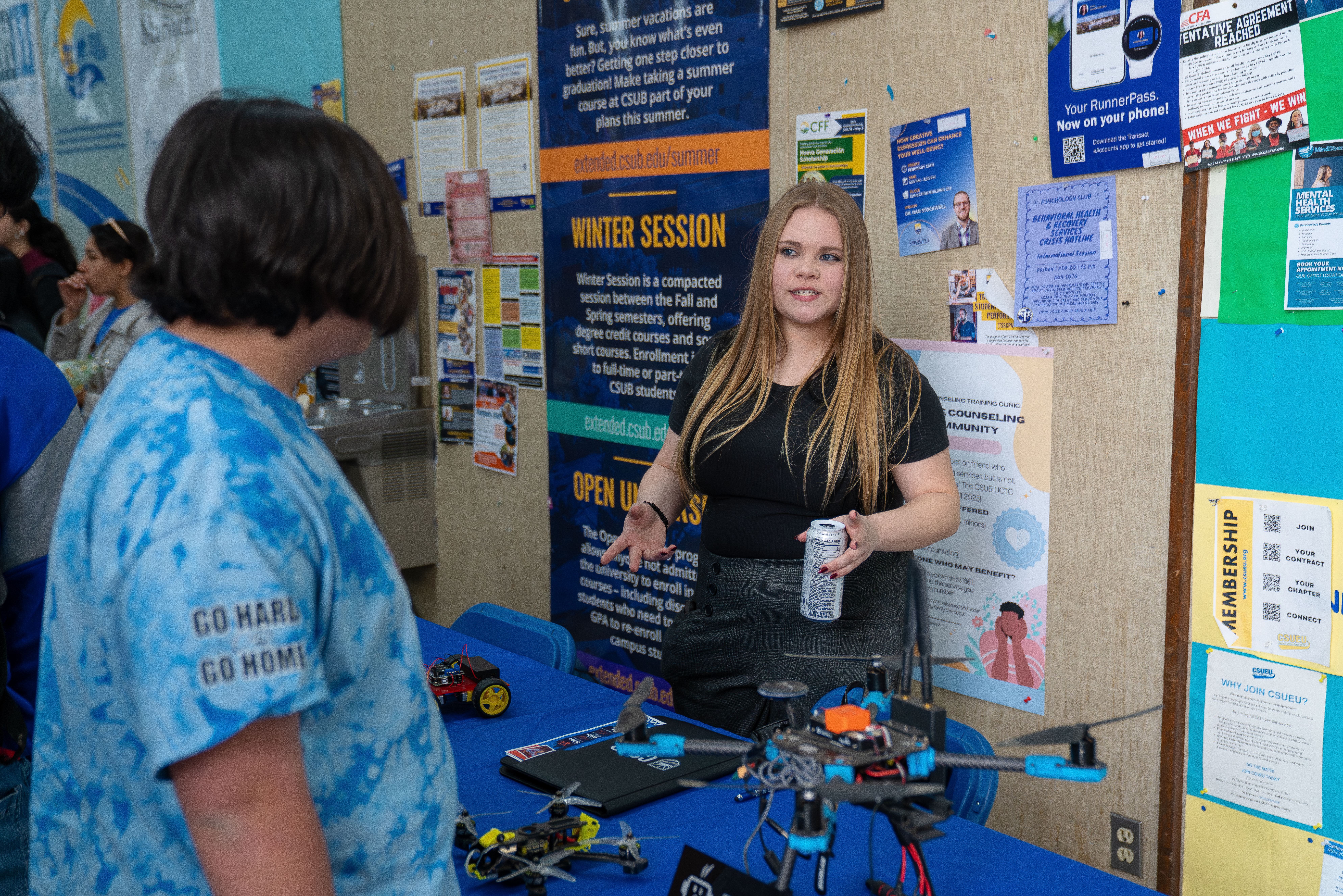 Fab Lab intern and member of the CSUB Robotics Club Brhyona Thomas ...