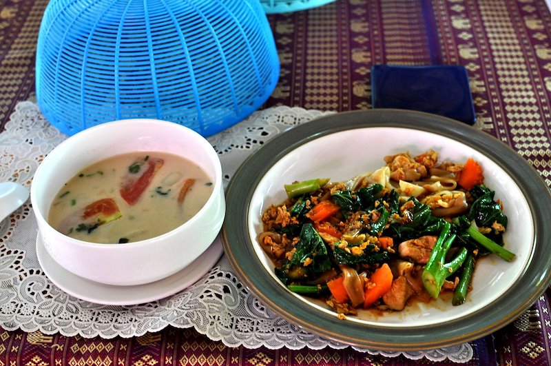 Coconut Chicken Soup &amp; Pad See Ew