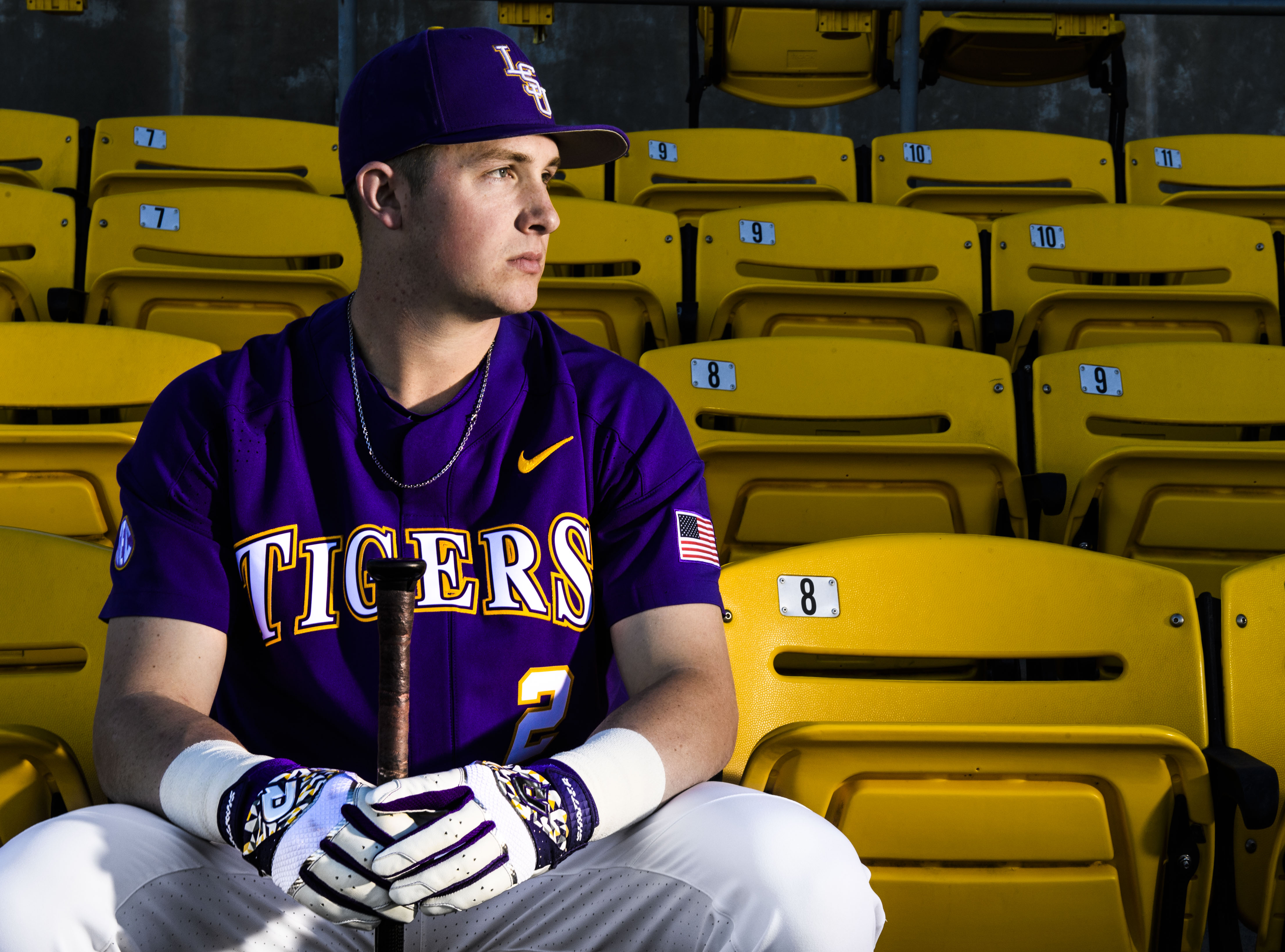 lsu pinstripe baseball jersey