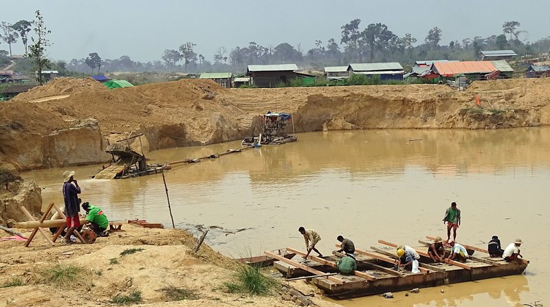 A typical open pit gold mine near Monywa township.
