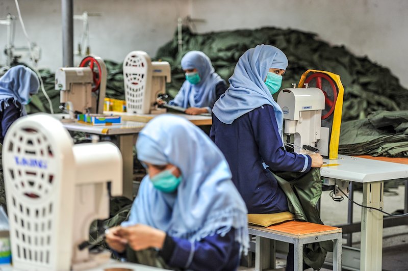 A garment factory in Kabul relies on a steady supply of electricity.