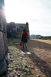Local color on one of the ancient inca sites just outside of Cusco