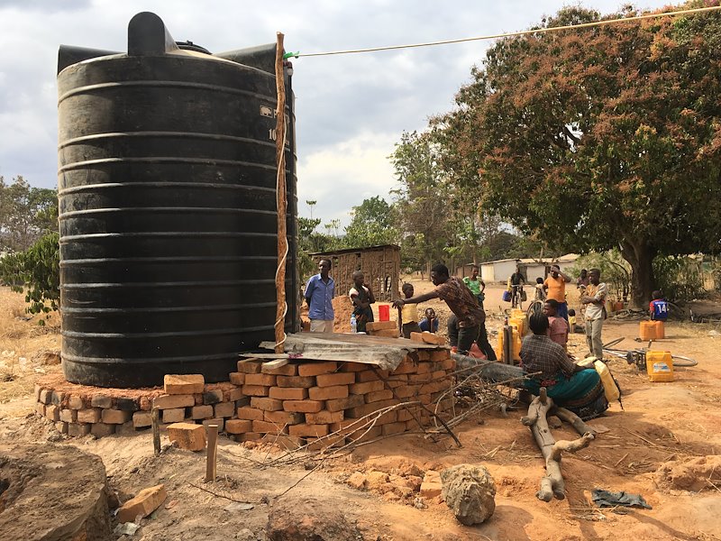 The borehole from where Martin sells water to the villagers