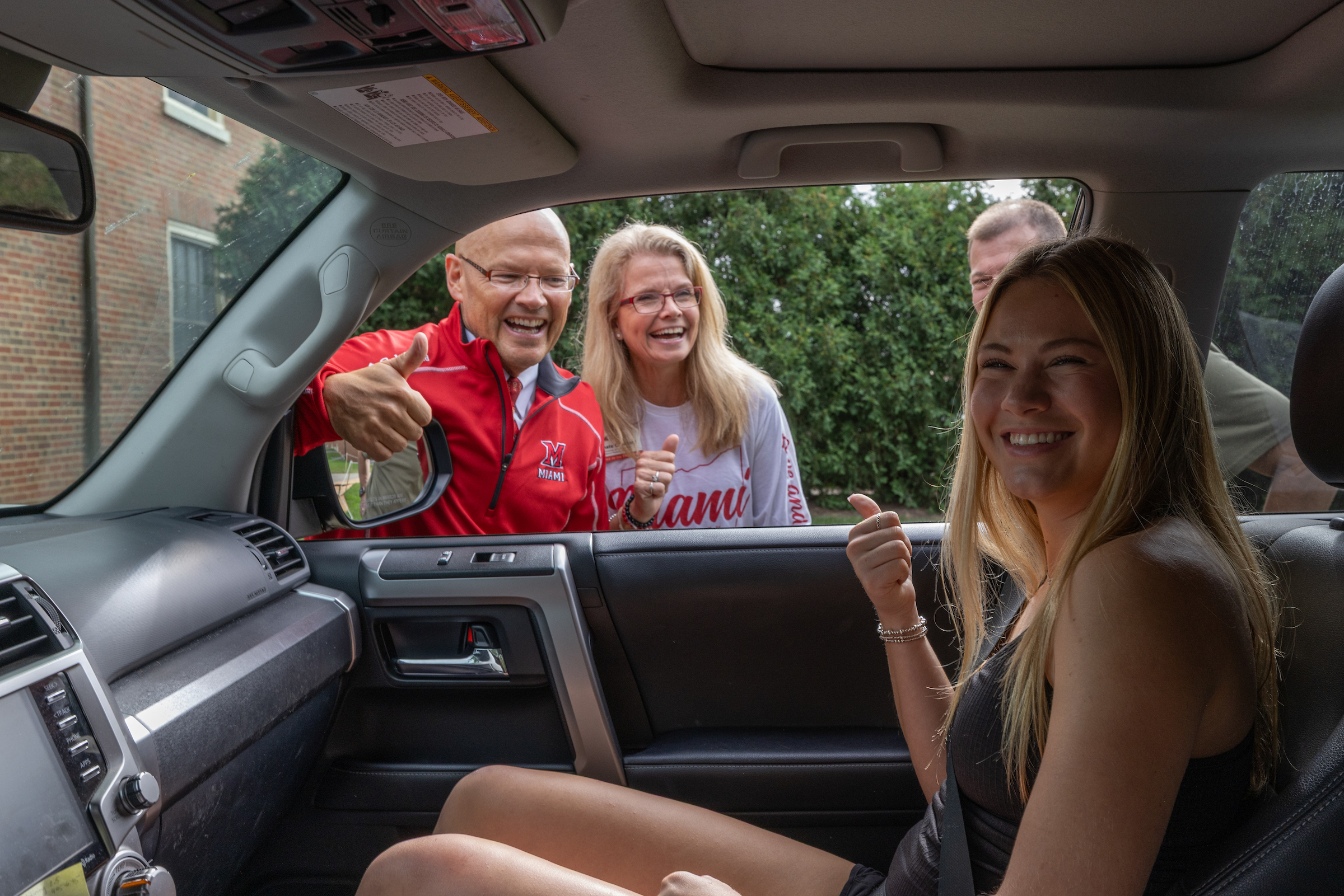 Miami University President Gregory Crawford, left, and University ...
