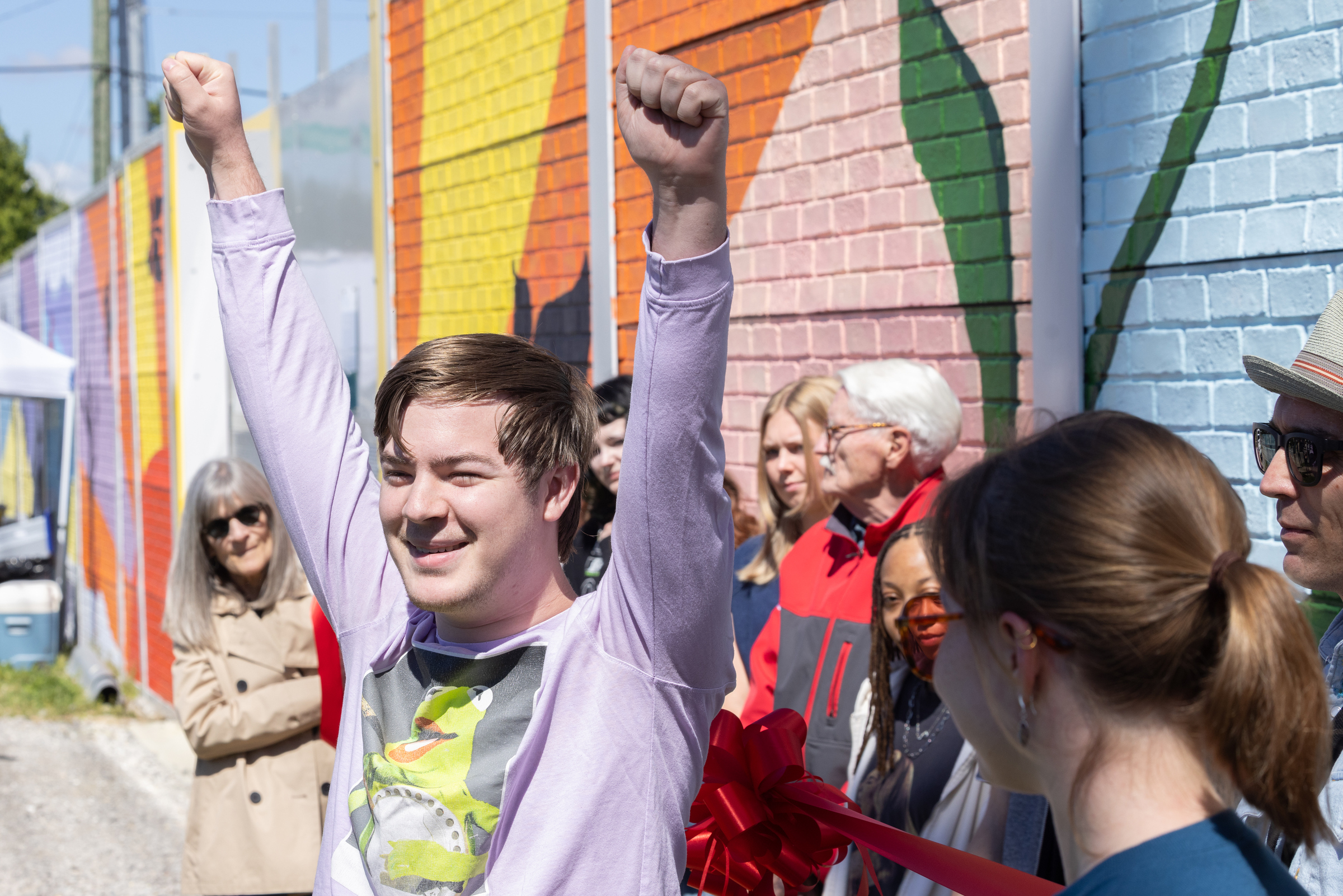 A dedication and ribbon cutting for the new mural along Spring Street ...