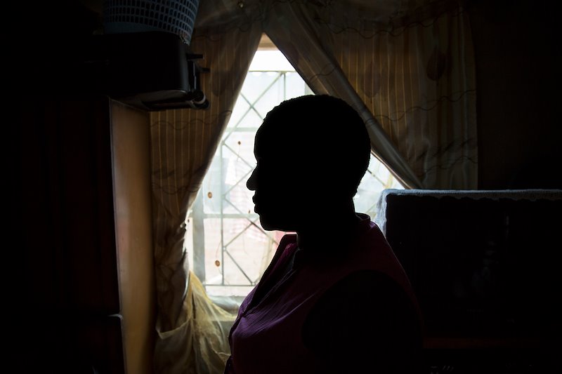 Memory in her room in Chipadze, Bindura, Zimbabwe