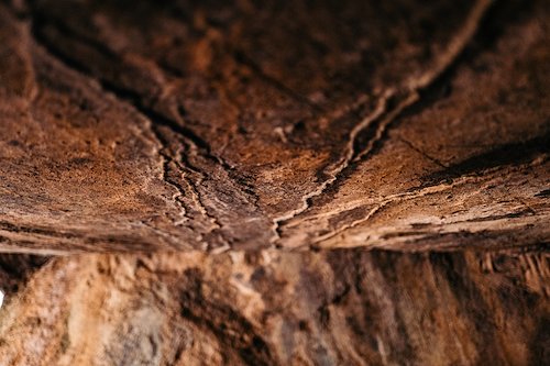 Erosion inside the temple ruins