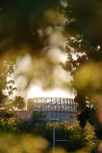 A view of the top of the Henry Madden Library