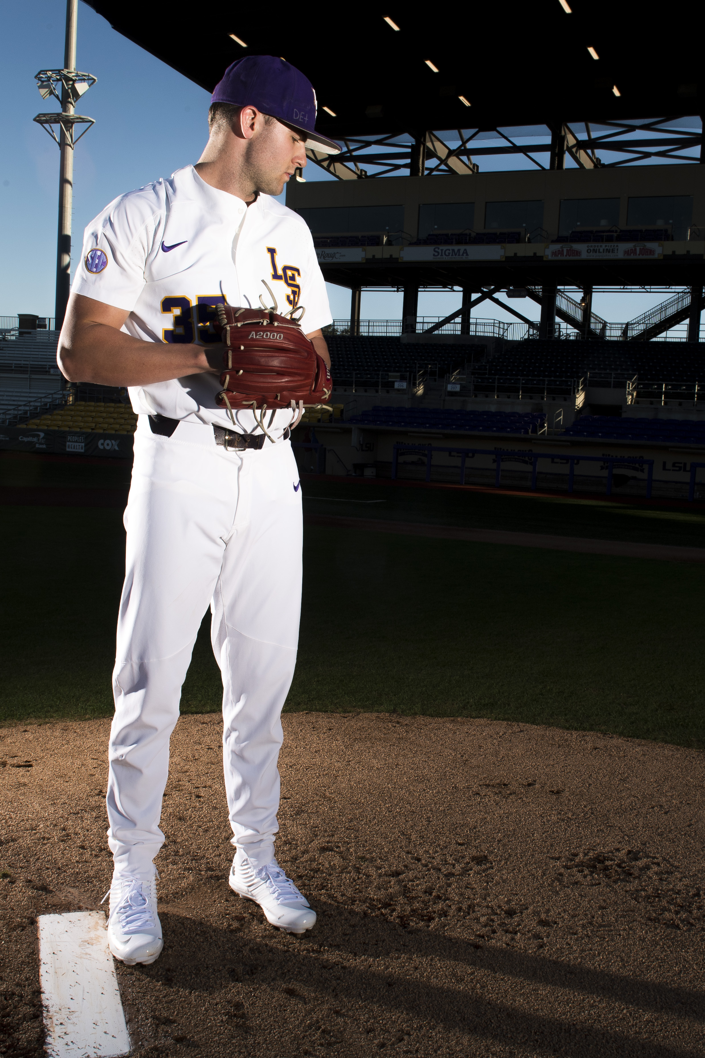 lsu pinstripe baseball jersey