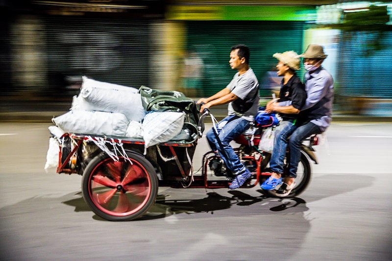 The myriad vehicles seen on Bangkok streets make for infinitely more interesting panning photos.