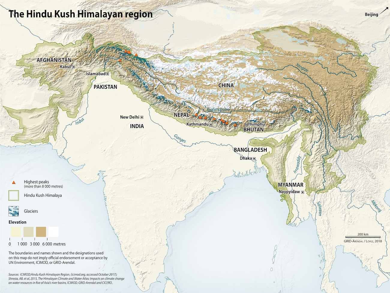 The Hindu Kush Himalayas stretches over 3500 km across eight countries and is home to 240 million people. Another 1.9 billion depend on the water it provides.