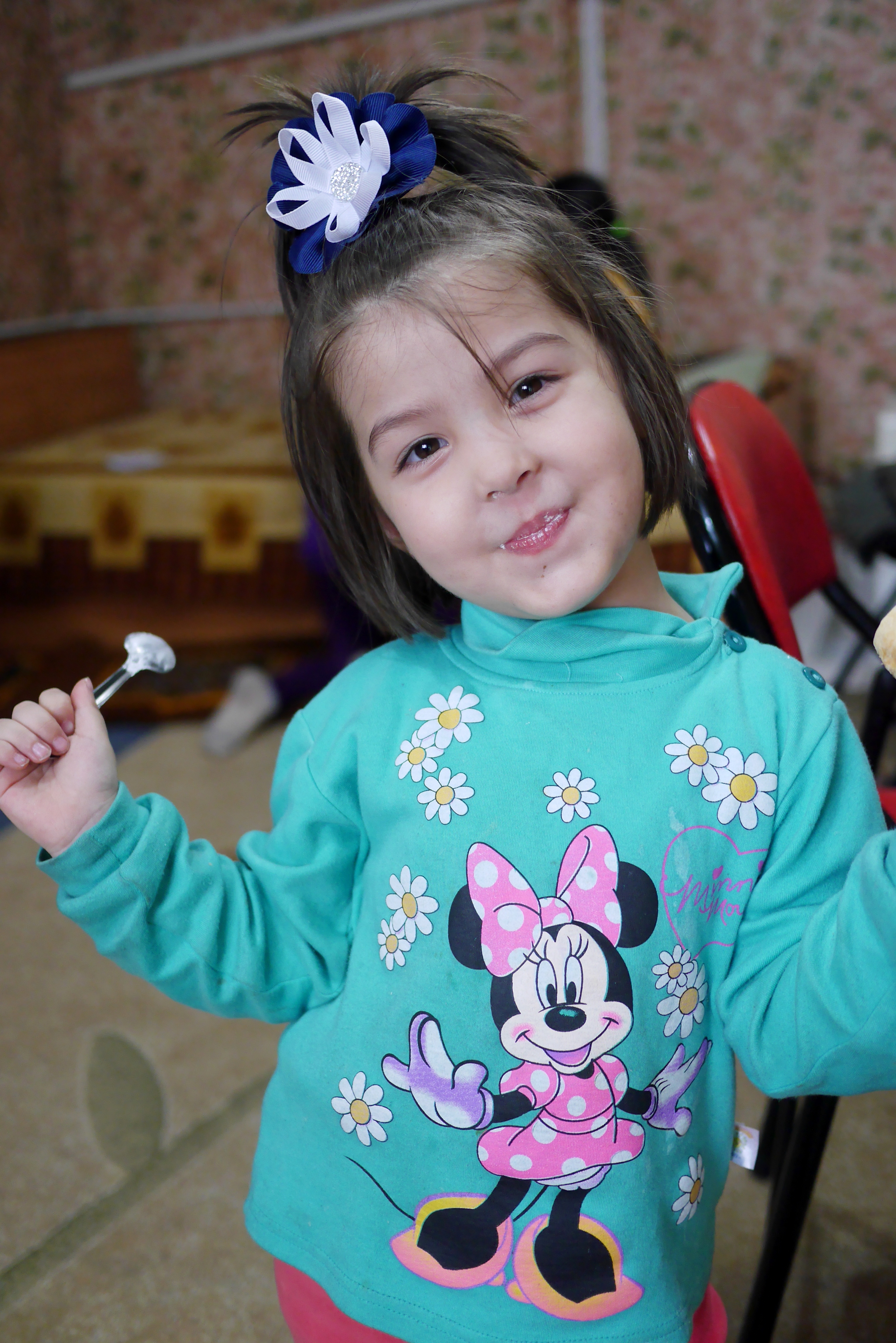 Young girl who attends a house church in Central Asia