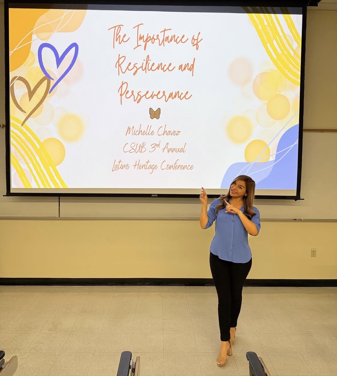 Chavez-Richard speaks at CSUB's annual Latino Heritage Conference.
