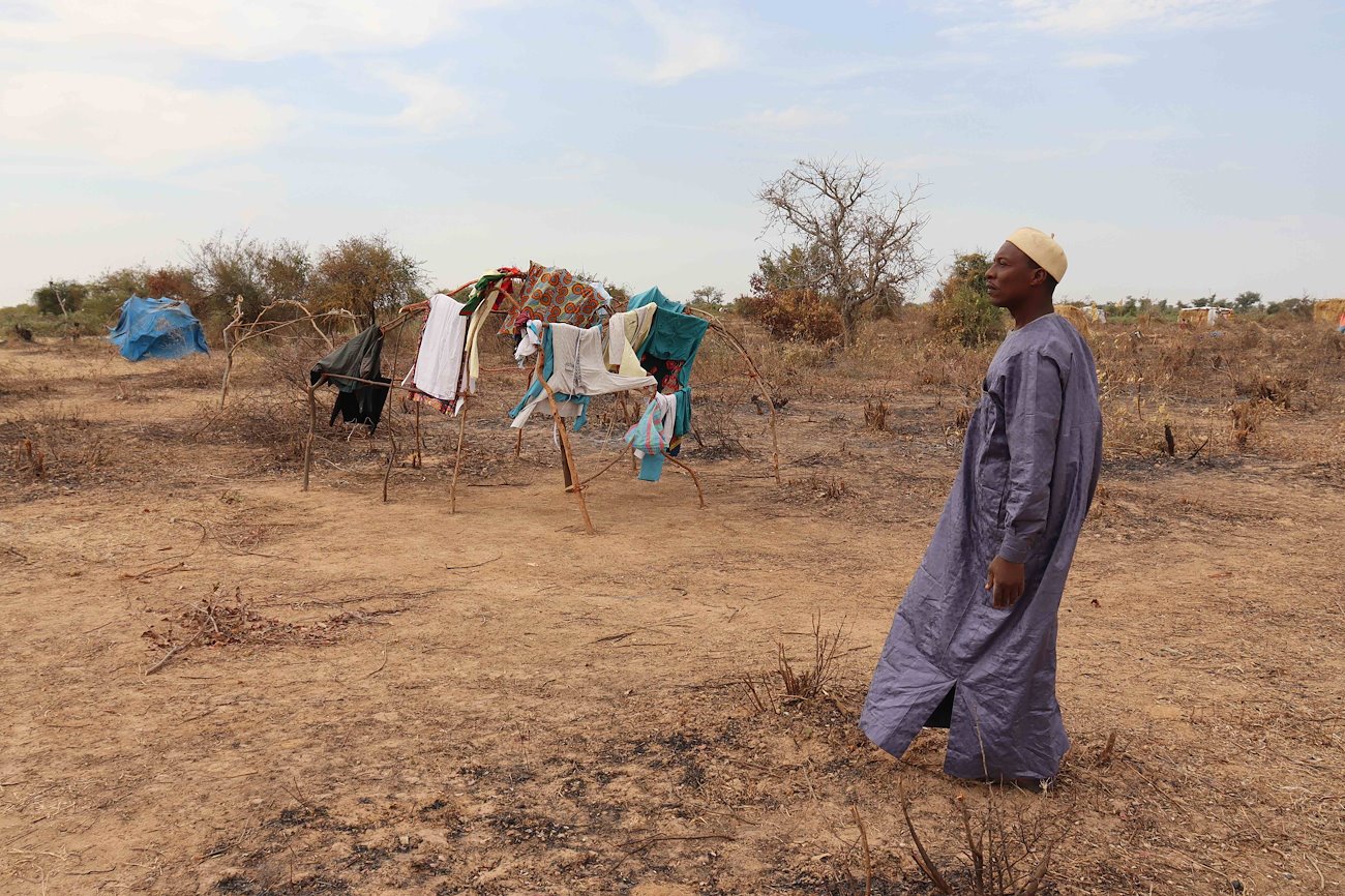 A displaced man at the Bogo displacement site. © UNOCHA/Ariane Maixandeau