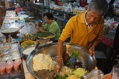 Sticky rice at the street markets.