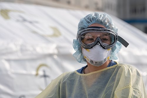 Alyssa, a nurse at the SP field hospital in Cremona