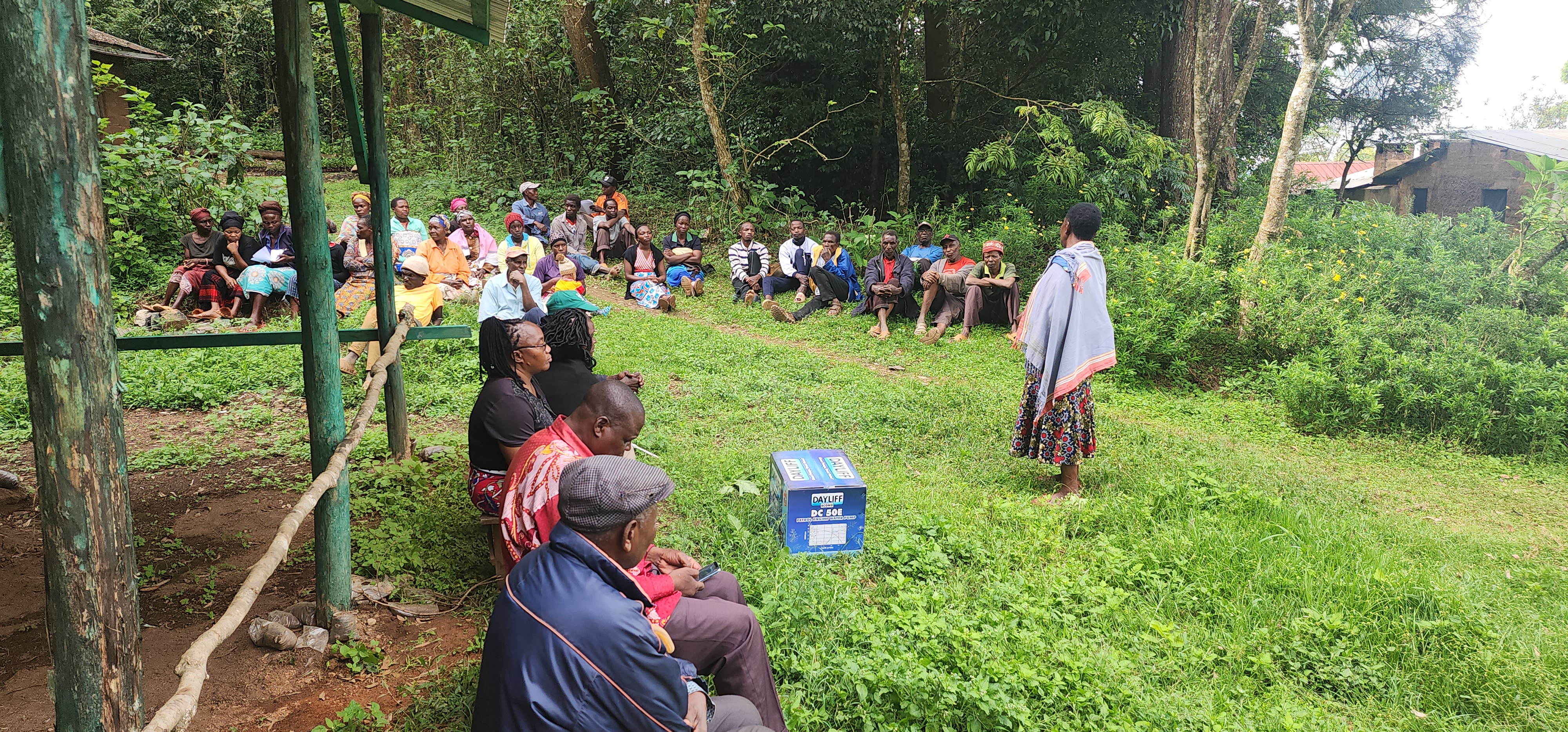 Wumweri Ghodu farmers at a training, Chawia Forest, Taita Hills, Kenya.