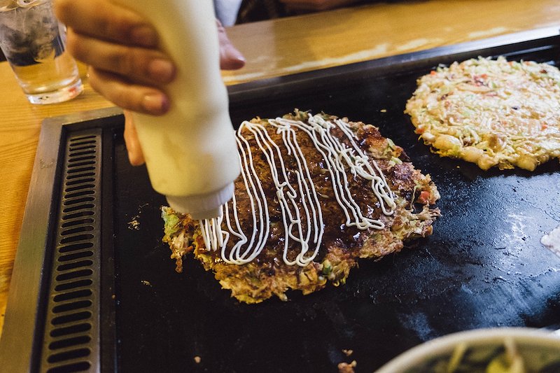 Okonomiyaki at Sakura Tei.