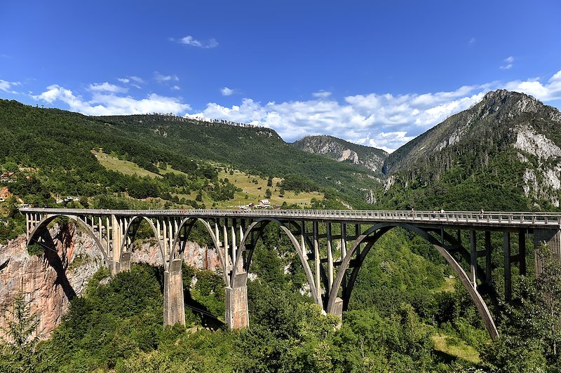 Djurdjevica Tara Bridge, National Park Durmitor - Zabljak. Photo Credit: Risto Bozovic / UNDP in Montenegro