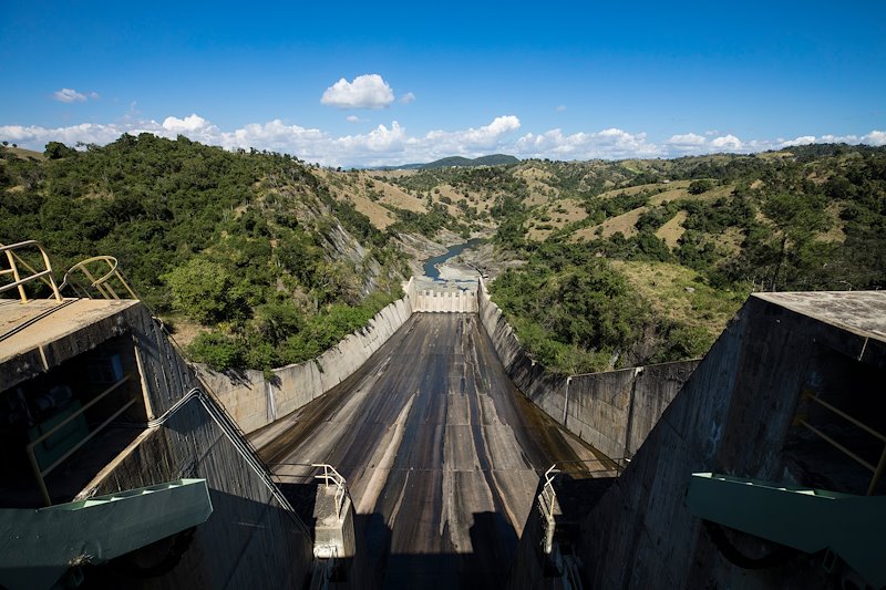 The Tavera Hydroelectric Dam spillway on the Bao river in the Dominican Republic. Photo by Jaren Wilkey/BYU