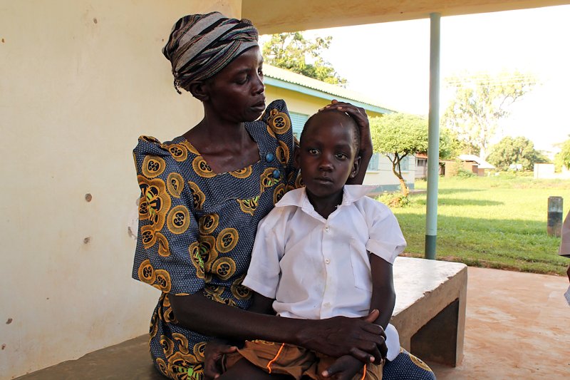 Emmanuel's Mum was looking forward to seeing the improvement in her son's sight.