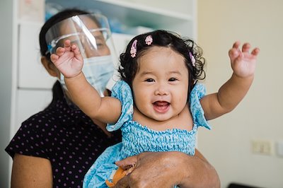 Sweet Ahiah is cheery and ready to be clubfoot free!