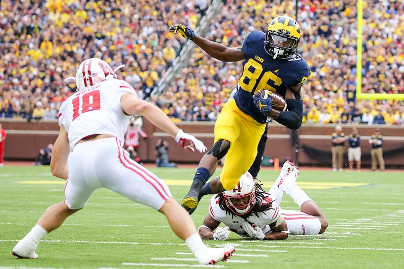 Amara Darboh runs for some yards after catch.