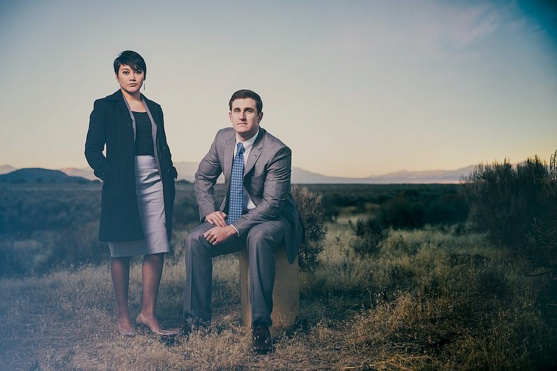 Luisa Rees and Eli Pratt are law students that help refugees - Photo by Nate Edwards/BYU
