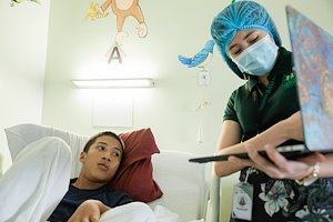 Though it was hard to utter the words "Thank you" after surgery, Llyder sends his gratitude for all the messages he has received.