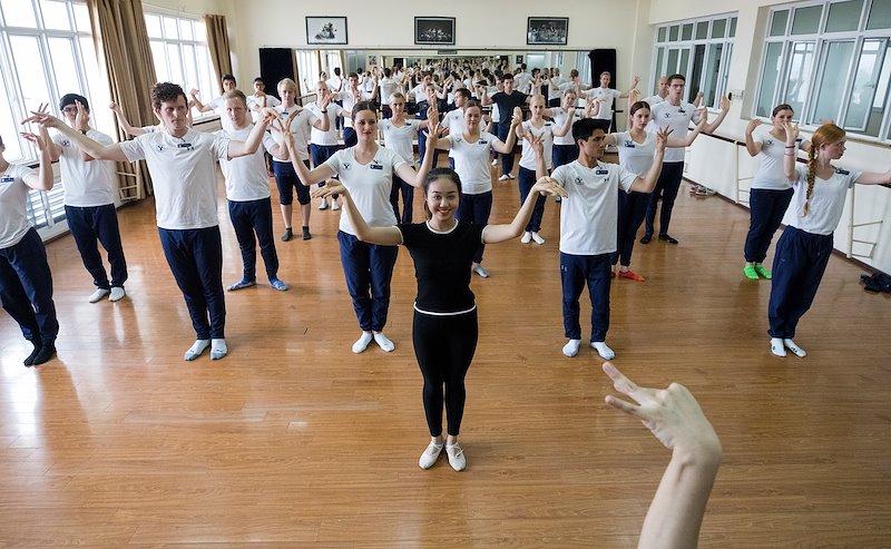 BYU's Folk Dancers are taught native Vietnamese dances at the Hanoi Academy of Theatre &amp; Cinema. Photo by Jaren Wilkey/BYU