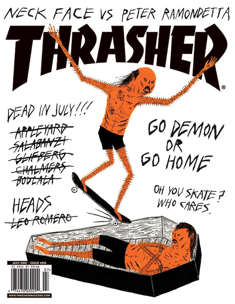 July 2005 Thrasher Magazine with art work by Neckface. Courtesy of Thrasher Magazine