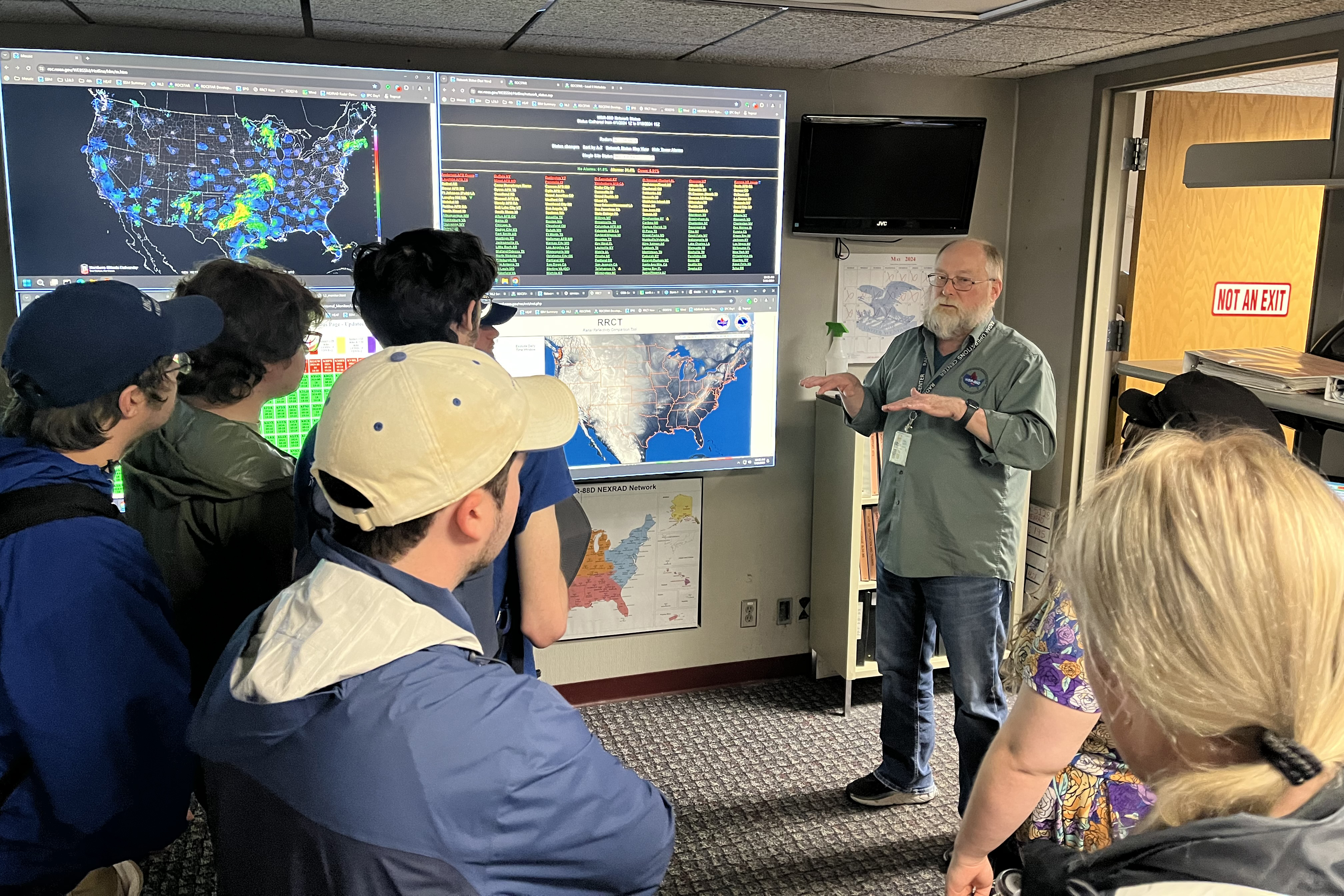 Students get a behind the scenes look with Mike Miller, who explained ...
