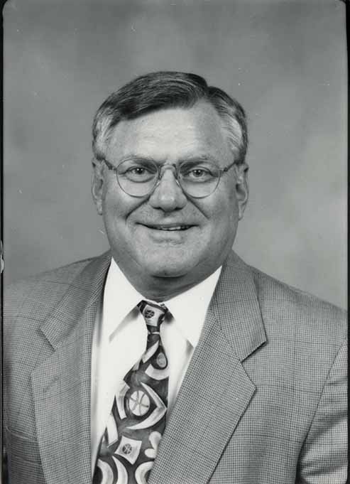 A black-and-white portrait of David J. Schmidly, Texas Tech University ...