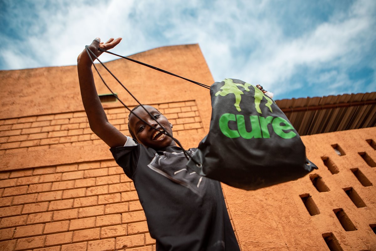 CUREkids love their gift bag.